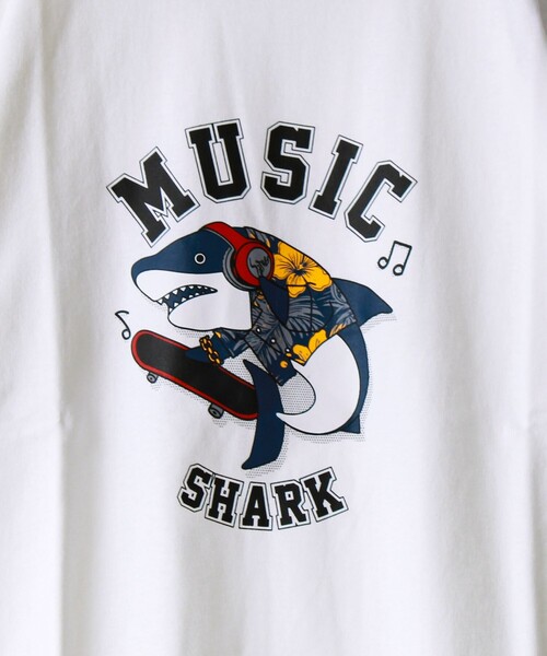 FREDY MAC（フレディーマック）の「【マックT】【MACSHARK MUSIC】original body T-shirts（Tシャツ/カットソー・メンズ・ラベンダー/ホワイト・M/S/L）」の3枚目の写真