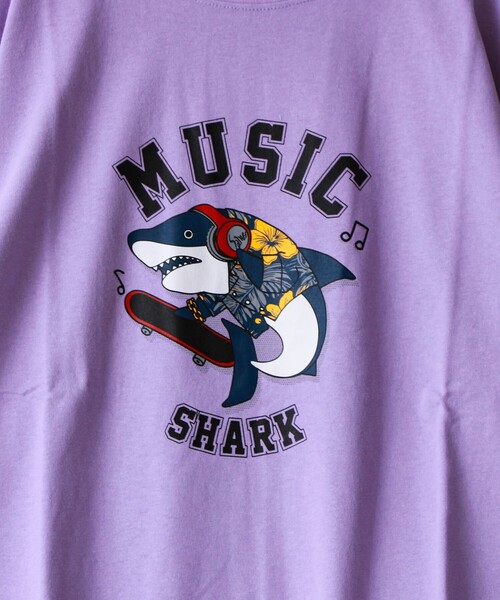 FREDY MAC（フレディーマック）の「【マックT】【MACSHARK MUSIC】original body T-shirts（Tシャツ/カットソー・メンズ・ラベンダー/ホワイト・M/S/L）」の4枚目の写真