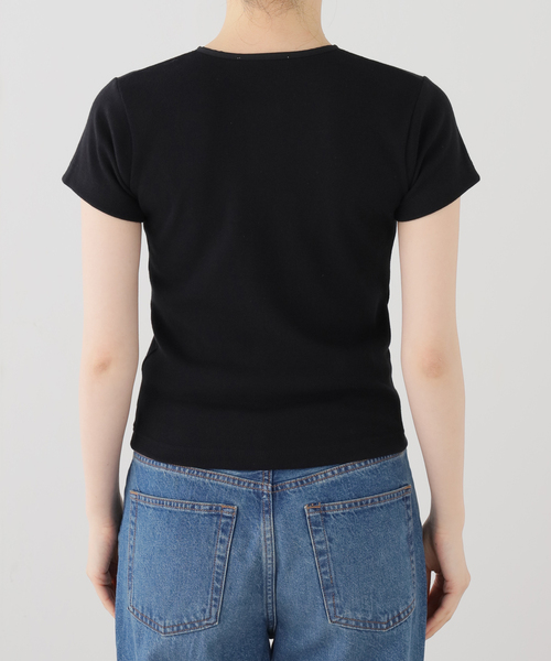 CAROUSE LAMBRA(ケラウズランブラ)の「CAROUSE LAMBRA ケラウズランブラ SS HENRY 261-471(Tシャツ/カットソー・レディース・ブラック/レッド・FREE)」の3枚目の写真