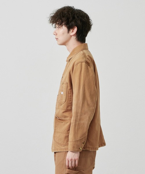 1990s GLENOVER ライトメルトン　カバーオールジャケット　ブラウン ダック素材】DUNGAREES ロコジャケット/カバーオール/デニムジャケット