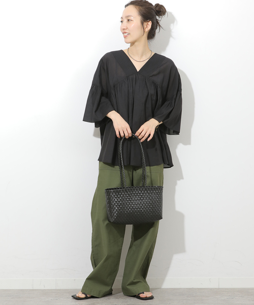 JOURNAL STANDARD relume(ジャーナルスタンダード レリューム)の「【NHE/ニエ】NGANG LONG HAND:かごバッグ(かごバッグ・レディース・ブラック/アイボリー・FREE)」の12枚目の写真