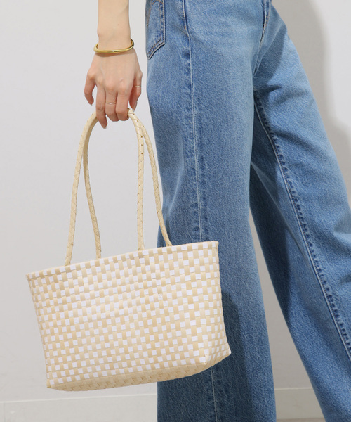 JOURNAL STANDARD relume(ジャーナルスタンダード レリューム)の「【NHE/ニエ】NGANG LONG HAND:かごバッグ(かごバッグ・レディース・ブラック/アイボリー・FREE)」の3枚目の写真