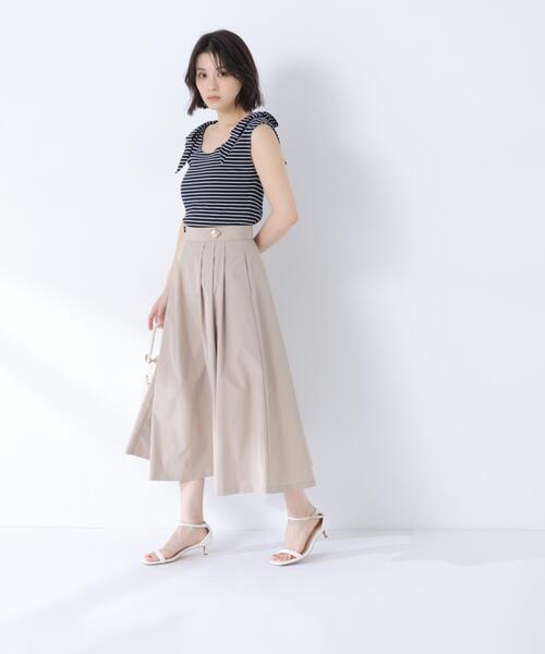 NATURAL BEAUTY BASIC(ナチュラルビューティーベーシック)の「撥水マリンフリアスカート(スカート・レディース・ベージュ/ネイビー/レッド・MEDIUM/P/S)」の9枚目の写真