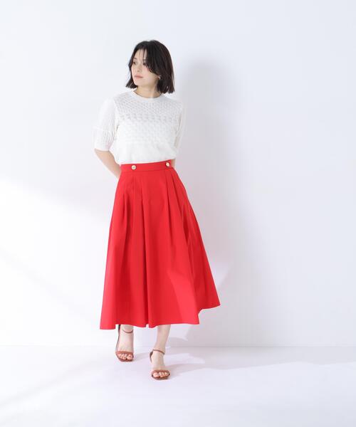 NATURAL BEAUTY BASIC(ナチュラルビューティーベーシック)の「撥水マリンフリアスカート(スカート・レディース・ベージュ/ネイビー/レッド・MEDIUM/P/S)」の20枚目の写真