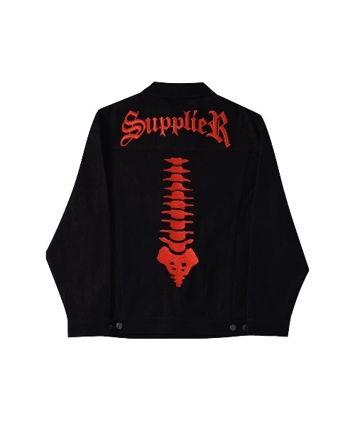 SUPPLIER（サプライヤー）の「デニムジャケット｜BONE EMBROIDERY DENIM JACKET｜SUPPLIER（デニムジャケット・メンズ・ブラック・SMALL/MEDIUM）」の7枚目の写真