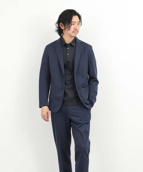 NOLLEY’S（ノーリーズ）の「《ビジカジ/セットアップ対応》強撚バスケット イージージャケット 26SS（テーラードジャケット・メンズ・グレー/ブルー/ネイビー・M/S/XL/L）」の9枚目の写真