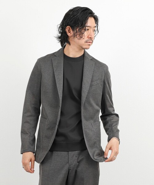 NOLLEY’S（ノーリーズ）の「《ビジカジ/セットアップ対応》強撚バスケット イージージャケット 26SS（テーラードジャケット・メンズ・グレー/ブルー/ネイビー・M/S/XL/L）」の7枚目の写真