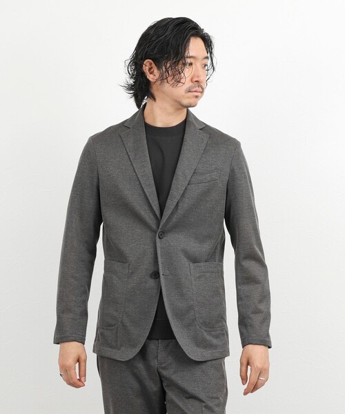 NOLLEY’S（ノーリーズ）の「《ビジカジ/セットアップ対応》強撚バスケット イージージャケット 26SS（テーラードジャケット・メンズ・グレー/ブルー/ネイビー・M/S/XL/L）」の8枚目の写真