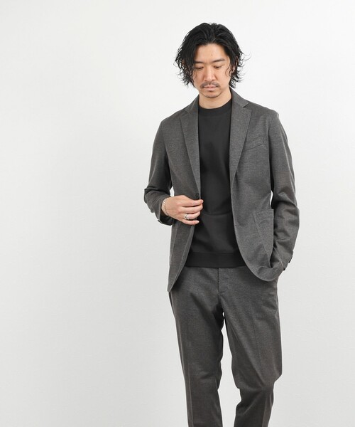 NOLLEY’S（ノーリーズ）の「《ビジカジ/セットアップ対応》強撚バスケット イージージャケット 26SS（テーラードジャケット・メンズ・グレー/ブルー/ネイビー・M/S/XL/L）」の9枚目の写真