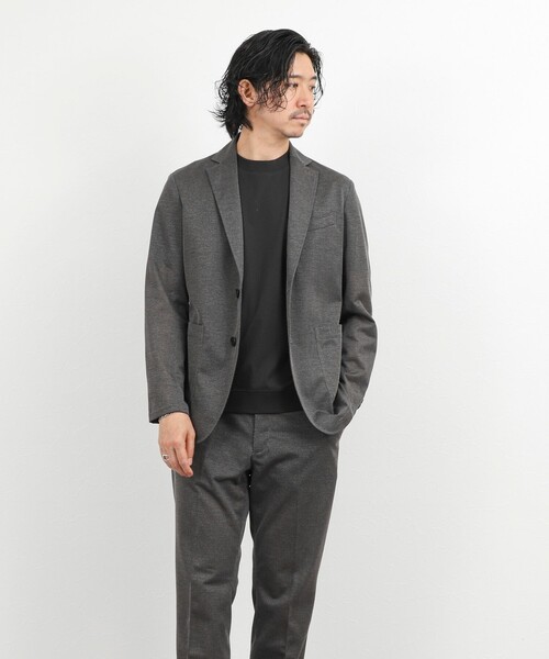NOLLEY’S（ノーリーズ）の「《ビジカジ/セットアップ対応》強撚バスケット イージージャケット 26SS（テーラードジャケット・メンズ・グレー/ブルー/ネイビー・M/S/XL/L）」の10枚目の写真