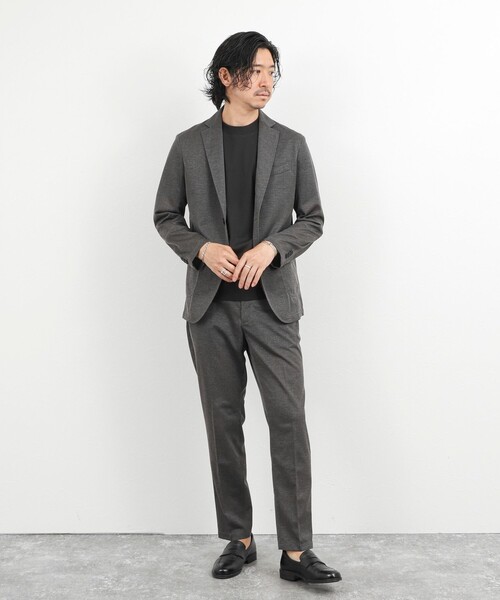 NOLLEY’S（ノーリーズ）の「《ビジカジ/セットアップ対応》強撚バスケット イージージャケット 26SS（テーラードジャケット・メンズ・グレー/ブルー/ネイビー・M/S/XL/L）」の11枚目の写真