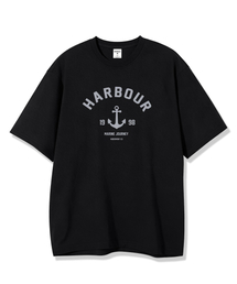 MODERMENT（モダーメント）の「ノーマルオーバーサイズハーバー半袖Tシャツ[ブラック]（Tシャツ/カットソー）」