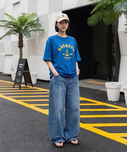 MODERMENT（モダーメント）の「ノーマルオーバーサイズハーバー半袖Tシャツ[ブラック]（Tシャツ/カットソー・レディース・その他・1/2）」の4枚目の写真