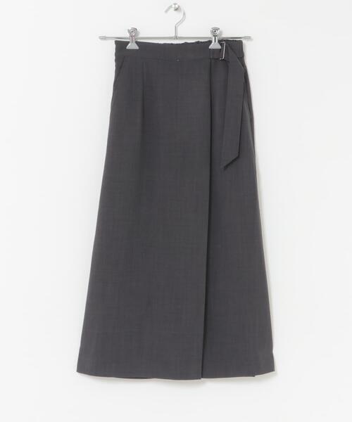 ITEMS URBANRESEARCH(アイテムズ アーバンリサーチ)の「『イージーケア/接触冷感/UVカット』SMOOTH LINEN TOUCH ラップスカート(スカート・レディース・カーキ/キャメル/チャコールグレー・FREE)」の8枚目の写真