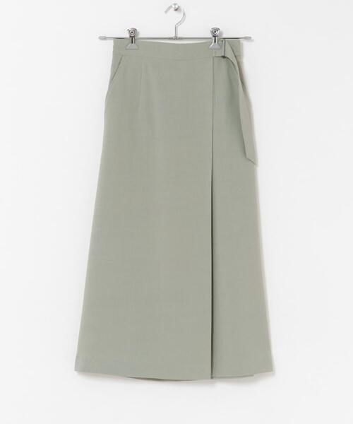 ITEMS URBANRESEARCH(アイテムズ アーバンリサーチ)の「『イージーケア/接触冷感/UVカット』SMOOTH LINEN TOUCH ラップスカート(スカート・レディース・カーキ/キャメル/チャコールグレー・FREE)」の15枚目の写真