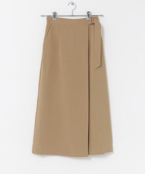 ITEMS URBANRESEARCH(アイテムズ アーバンリサーチ)の「『イージーケア/接触冷感/UVカット』SMOOTH LINEN TOUCH ラップスカート(スカート・レディース・カーキ/キャメル/チャコールグレー・FREE)」の21枚目の写真