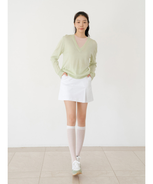 NITINA(ニティナ)の「ベーシックタイトスカートWH(スカート・レディース・ホワイト・SMALL/MEDIUM/LARGE)」の3枚目の写真