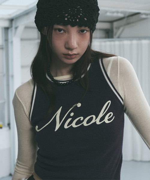 NICK&NICOLE(ニックアンドニコール)の「NICOLE RIBBED SLEEVELESS TOP_PURPLE(Tシャツ/カットソー・レディース・その他・FREE)」の2枚目の写真