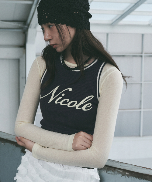 NICK&NICOLE(ニックアンドニコール)の「NICOLE RIBBED SLEEVELESS TOP_PURPLE(Tシャツ/カットソー・レディース・その他・FREE)」の3枚目の写真