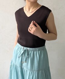 Jena espace merveilleux | 両Vフレンチニット(ニット/セーター)