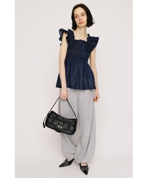 SLY(スライ)の「DENIM ARM FRILL TOPS デニムアームフリルトップス 春服 夏服(シャツ/ブラウス・レディース・ブルー/ライトブルー・FREE)」の17枚目の写真