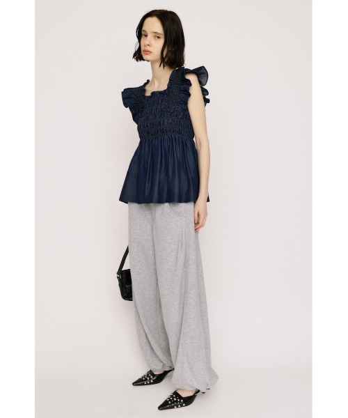SLY(スライ)の「DENIM ARM FRILL TOPS デニムアームフリルトップス 春服 夏服(シャツ/ブラウス・レディース・ブルー/ライトブルー・FREE)」の18枚目の写真
