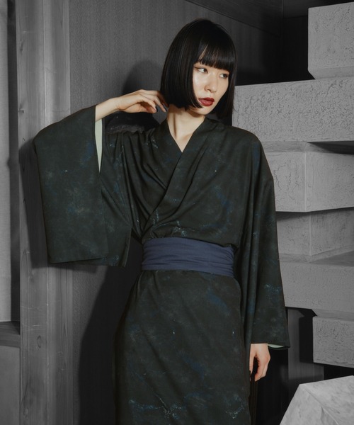 HARE(ハレ)の「HARE-YUKATA 3SET(HARE)(浴衣・メンズ・ブラック/ブルー・FREE)」の8枚目の写真