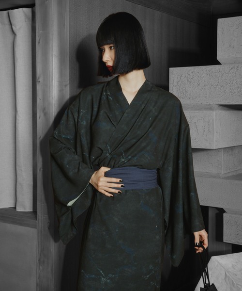 HARE(ハレ)の「HARE-YUKATA 3SET(HARE)(浴衣・メンズ・ブラック/ブルー・FREE)」の9枚目の写真