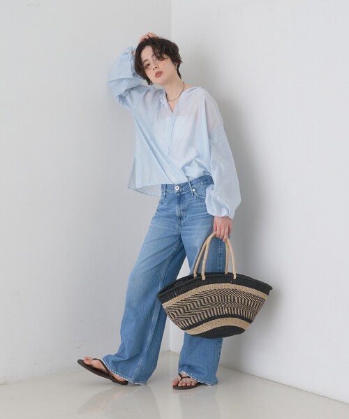 The Bagmati（ザバグマティ）の「【The Bagmati/ザ バグマティ】柄カゴバッグ（かごバッグ・レディース・ブラック・フリー）」の8枚目の写真