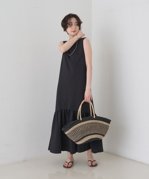 The Bagmati（ザバグマティ）の「【The Bagmati/ザ バグマティ】柄カゴバッグ（かごバッグ・レディース・ブラック・フリー）」の10枚目の写真