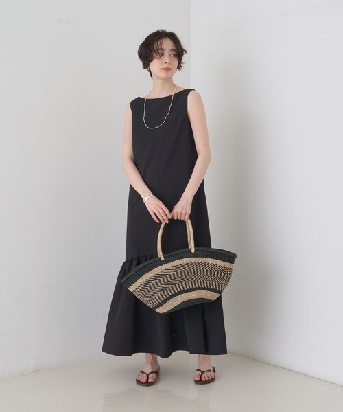 The Bagmati（ザバグマティ）の「【The Bagmati/ザ バグマティ】柄カゴバッグ（かごバッグ・レディース・ブラック・フリー）」の14枚目の写真