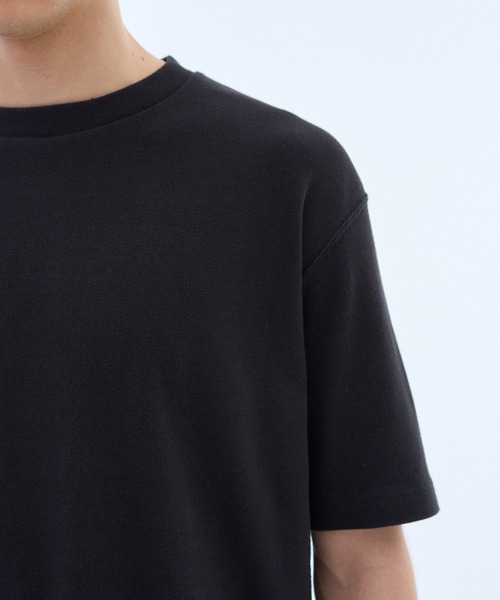 ESTNATION(エストネーション)の「ESTNATION / コットンフライス ショートスリーブカットソー(Tシャツ/カットソー・メンズ・ブラック/ホワイト・MEDIUM/LARGE/X-LARGE)」の7枚目の写真