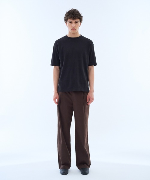 ESTNATION(エストネーション)の「ESTNATION / コットンフライス ショートスリーブカットソー(Tシャツ/カットソー・メンズ・ブラック/ホワイト・MEDIUM/LARGE/X-LARGE)」の8枚目の写真