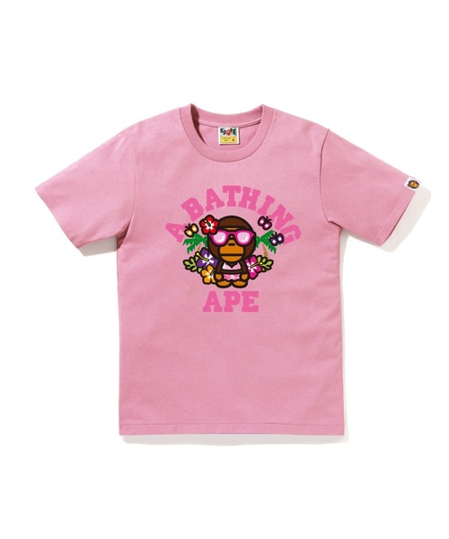 A BATHING APE(アベイシングエイプ)の「LISA COLLEGE SUMMER TEE(Tシャツ/カットソー・レディース・ホワイト/ブラック/ピンク・X-SMALL/SMALL/MEDIUM)」の3枚目の写真