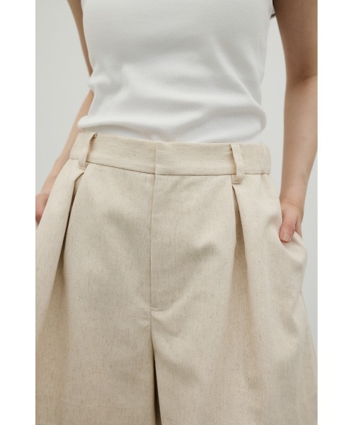 STYLEMIXER(スタイルミキサー)の「リネンミックスフレアショートパンツ(その他パンツ・レディース・ブラック/ライトベージュ・SMALL/MEDIUM)」の14枚目の写真