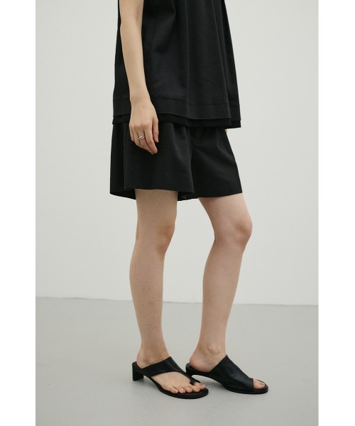 STYLEMIXER(スタイルミキサー)の「リネンミックスフレアショートパンツ(その他パンツ・レディース・ブラック/ライトベージュ・SMALL/MEDIUM)」の8枚目の写真
