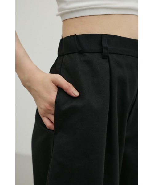 STYLEMIXER(スタイルミキサー)の「リネンミックスフレアショートパンツ(その他パンツ・レディース・ブラック/ライトベージュ・SMALL/MEDIUM)」の6枚目の写真