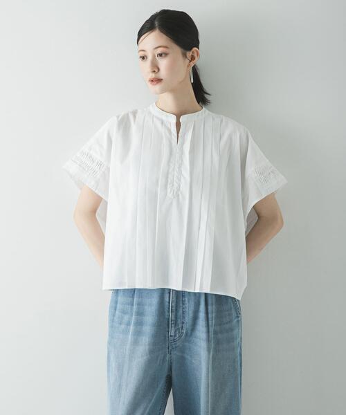 ハーフスリーブタックショートシャツ（シャツ/ブラウス）｜URBAN