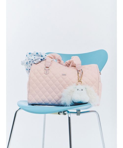 FURFUR(ファーファー)の「撥水ナイロンキルティングキャリーオンボストン(ボストンバッグ・レディース・ピンク/クリーム/ブラック・F)」の14枚目の写真