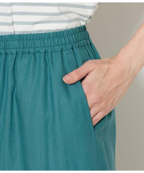 NEWYORKER(ニューヨーカー)の「リネン混プレーンウィーブ ドロストイージーパンツ(その他パンツ・レディース・ベージュ/ネイビー/グリーン・LARGE/MEDIUM)」の5枚目の写真