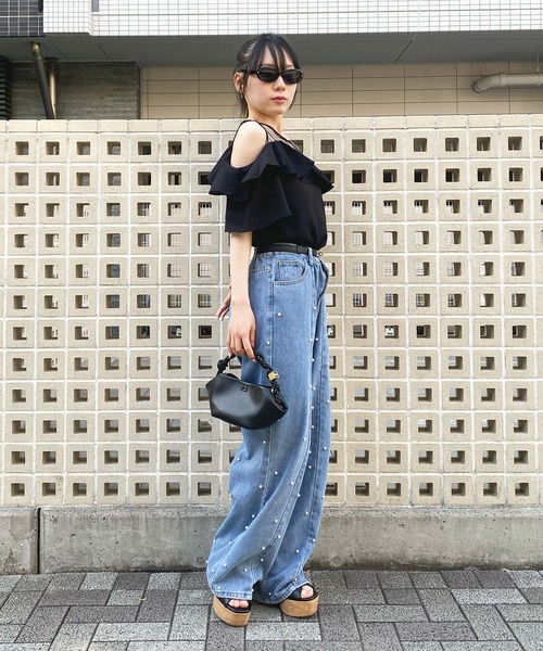Narcissus(ナルシス)の「【Narcissus】シフォンフリルTシャツ カットソー シアー(Tシャツ/カットソー・レディース・ホワイト/ブラック・FREE)」の17枚目の写真