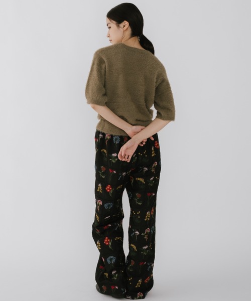 duei(デュイ)の「フラワー刺しゅうイージーパンツ(その他パンツ・レディース・ブラック・FREE)」の9枚目の写真