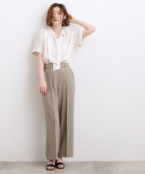 grove(グローブ)の「【洗える】チャーム付きマルチWAYボウタイブラウス(シャツ/ブラウス・レディース・ブラック系1/サックスブルー/オフホワイト/アイボリー系1・03/02/01/05/04)」の9枚目の写真