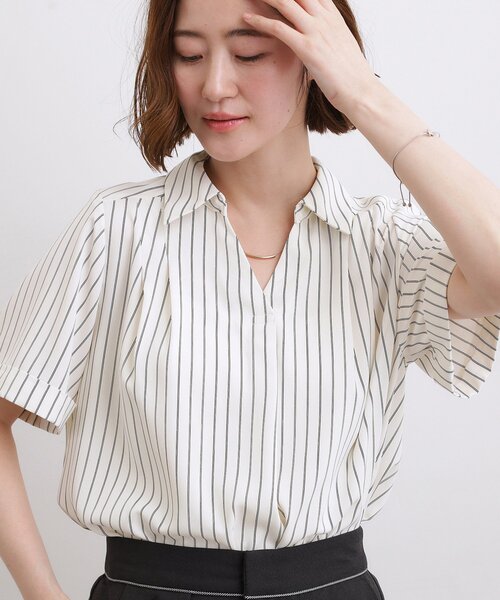 grove(グローブ)の「【洗える】チャーム付きマルチWAYボウタイブラウス(シャツ/ブラウス・レディース・ブラック系1/サックスブルー/オフホワイト/アイボリー系1・03/02/01/05/04)」の14枚目の写真
