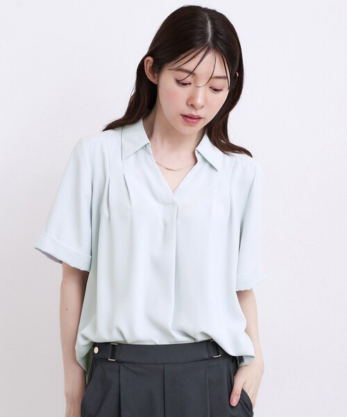 grove(グローブ)の「【洗える】チャーム付きマルチWAYボウタイブラウス(シャツ/ブラウス・レディース・ブラック系1/サックスブルー/オフホワイト/アイボリー系1・03/02/01/05/04)」の21枚目の写真