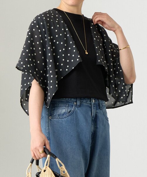 BEARDSLEY(ビアズリー)の「ハンカチーフTee(Tシャツ/カットソー・レディース・ベージュ/ブラック・FREE)」の2枚目の写真