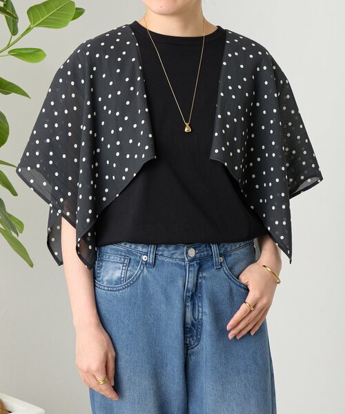 BEARDSLEY(ビアズリー)の「ハンカチーフTee(Tシャツ/カットソー・レディース・ベージュ/ブラック・FREE)」の3枚目の写真