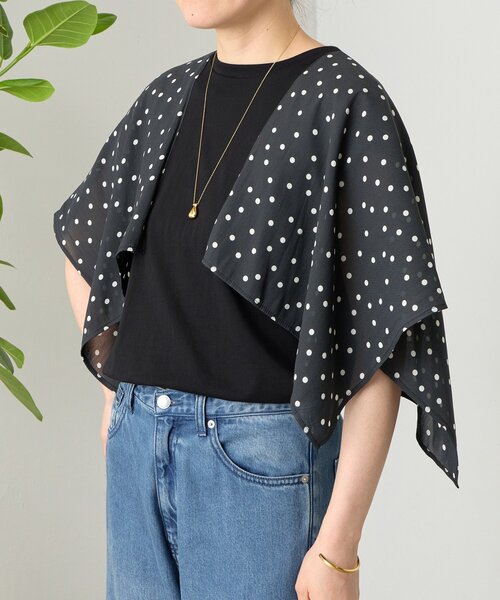 BEARDSLEY(ビアズリー)の「ハンカチーフTee(Tシャツ/カットソー・レディース・ベージュ/ブラック・FREE)」の4枚目の写真