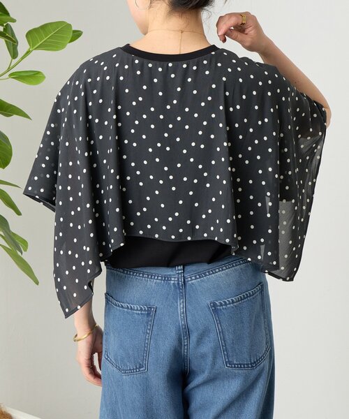 BEARDSLEY(ビアズリー)の「ハンカチーフTee(Tシャツ/カットソー・レディース・ベージュ/ブラック・FREE)」の5枚目の写真
