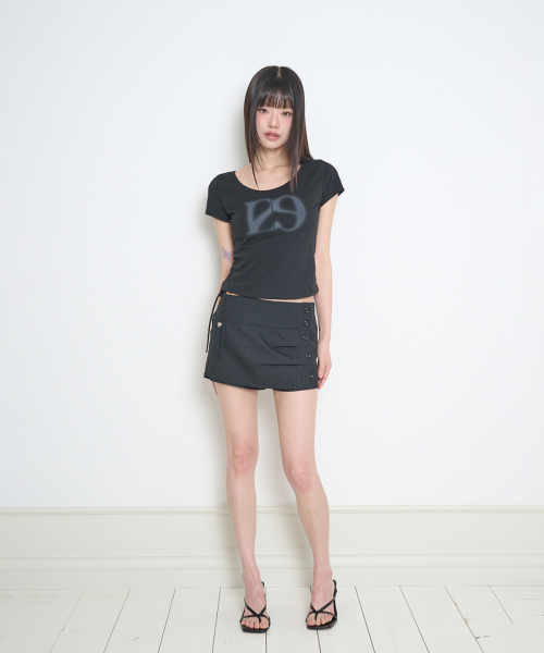 ILLIGO（イリゴ）の「129 ベーシックスリムTシャツ ブラック（Tシャツ/カットソー・レディース・その他・OS）」の11枚目の写真